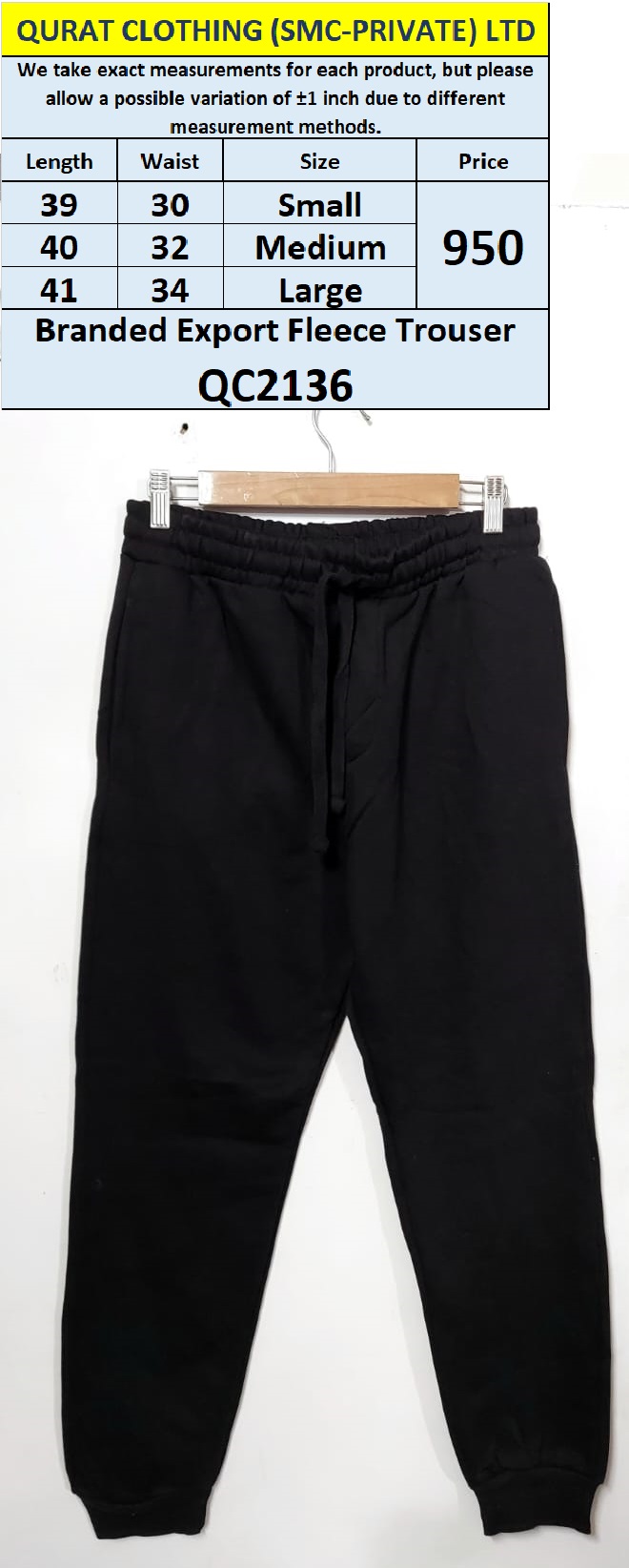 Branded Export Fleece Trouser QC2136