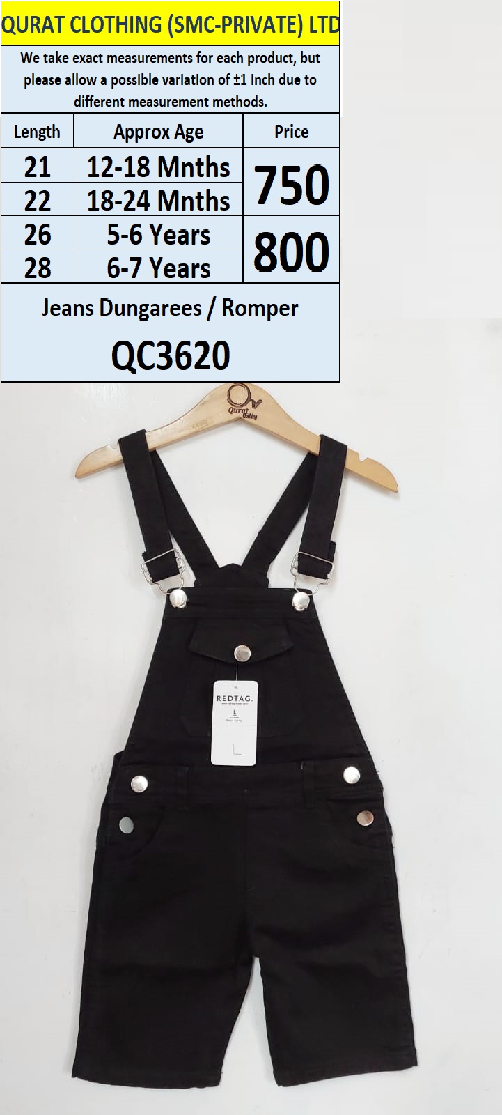 Jeans Dungarees / Romper QC3620