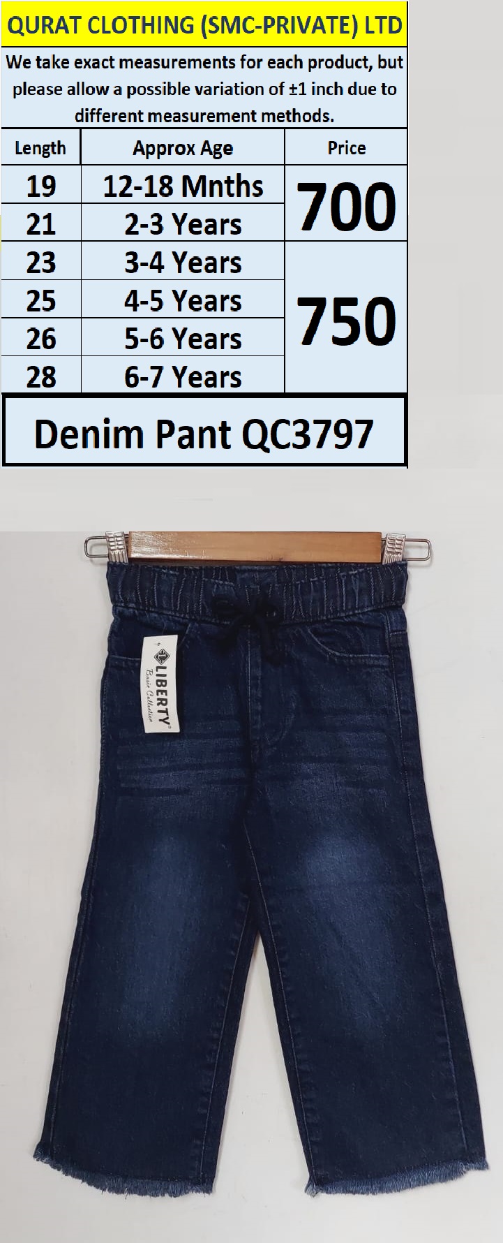 Denim Pant QC3797