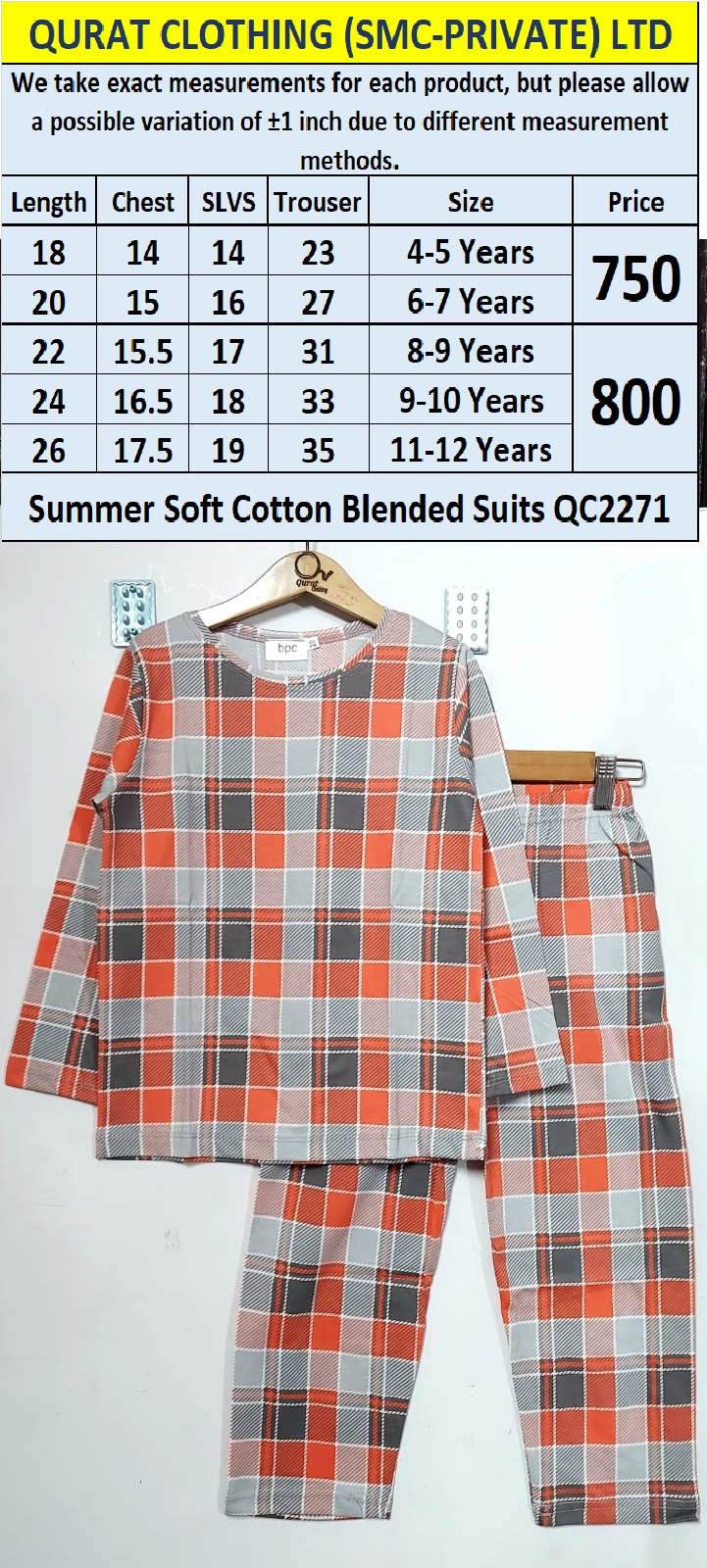 Summer Soft Cotton Blended Suit QC2271