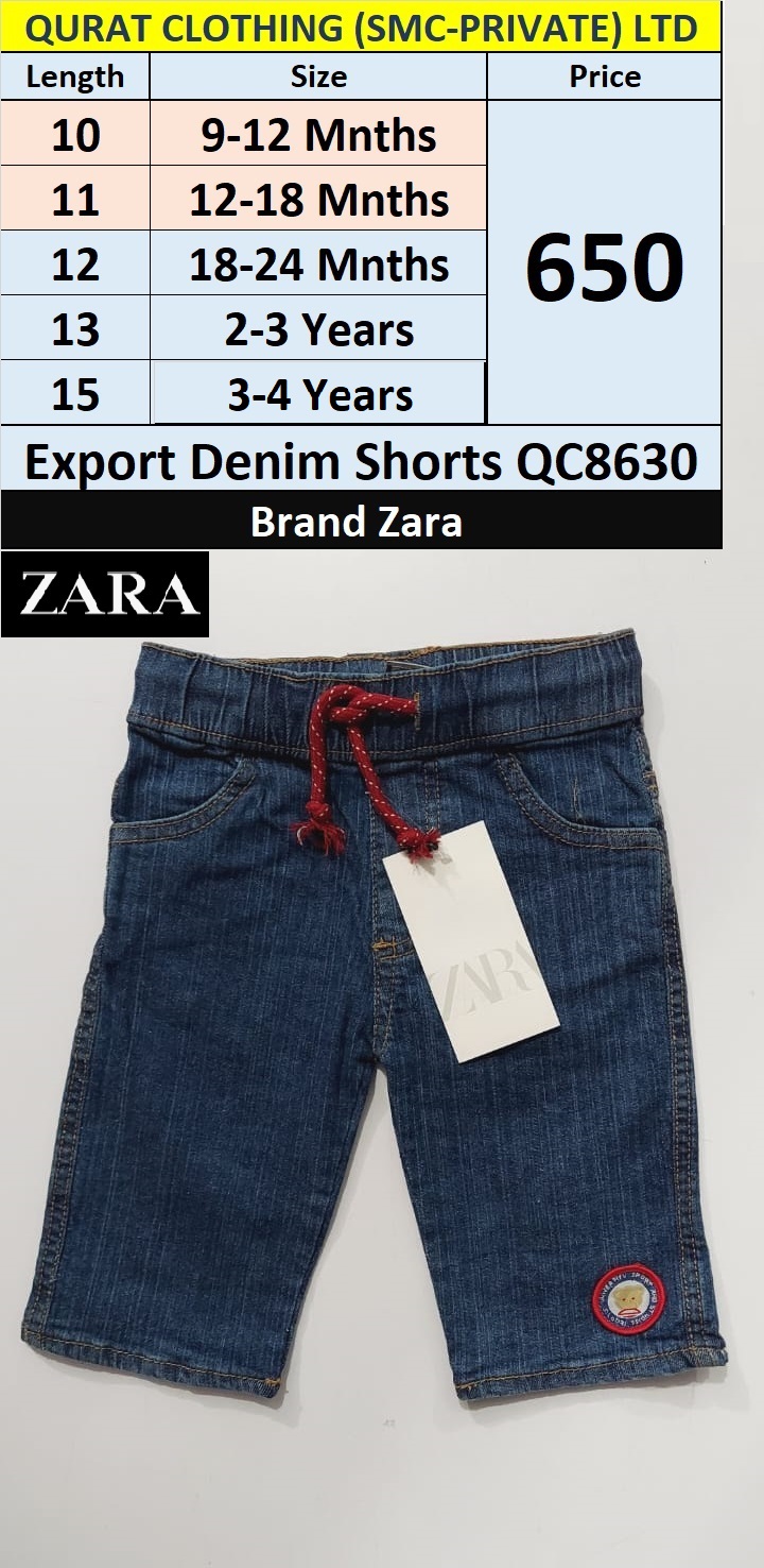 Zara Branded Denim Shorts QC8630 