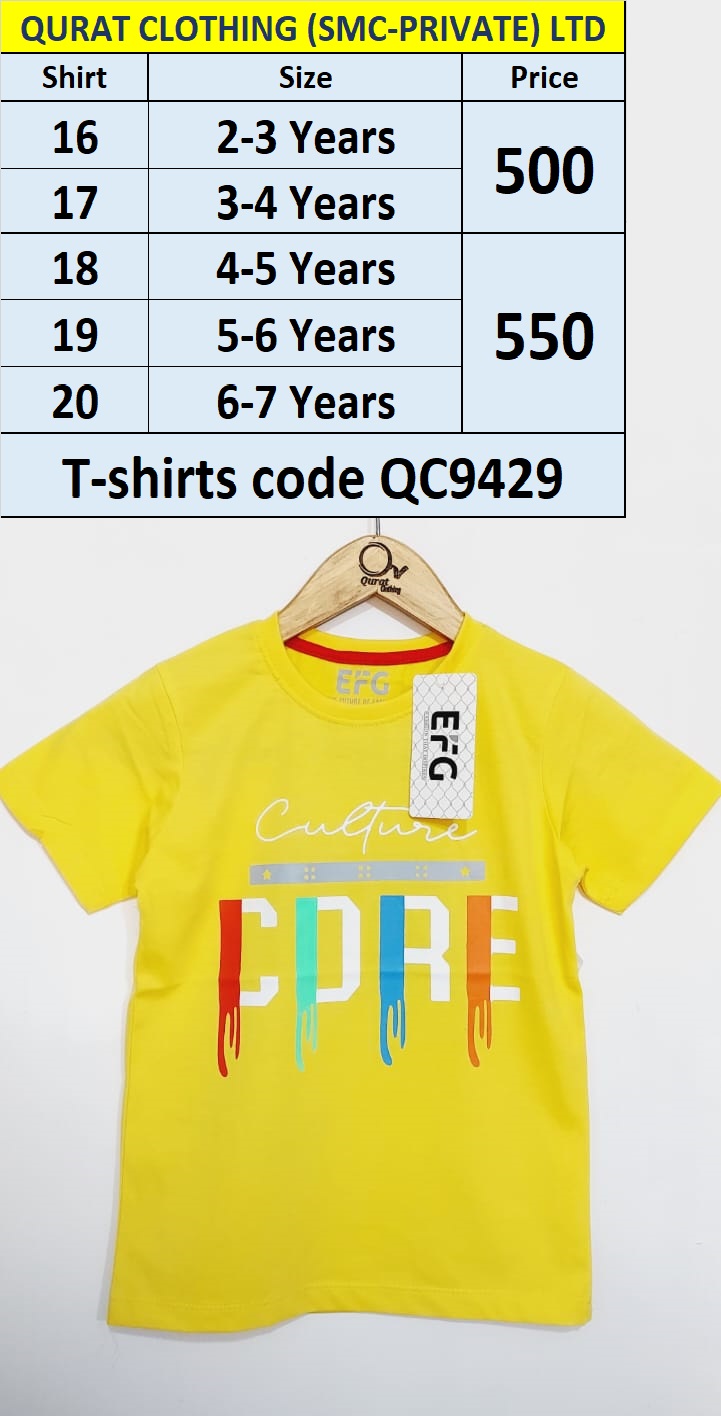 Culture Core T-shirts QC9429 Brand EFG