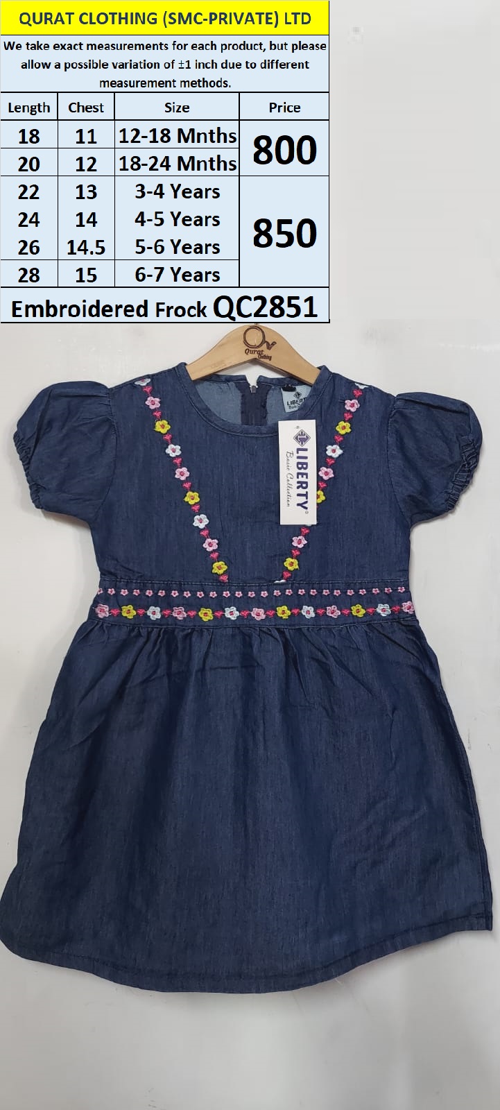 Embroidered Frock QC2851