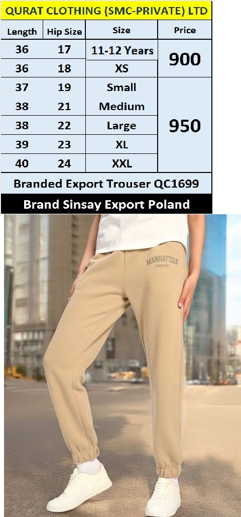 Sinsay Brand Export Trouser QC1699 Export Poland
