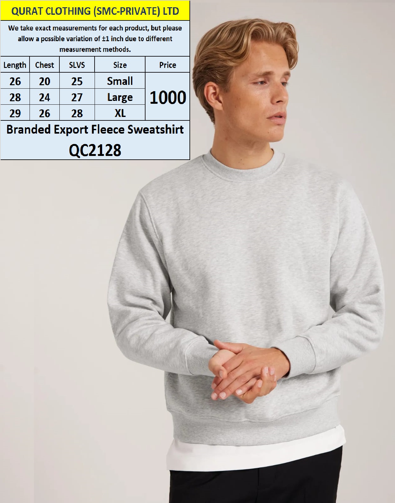 Branded Export Fleece Sweatshirt QC2128
