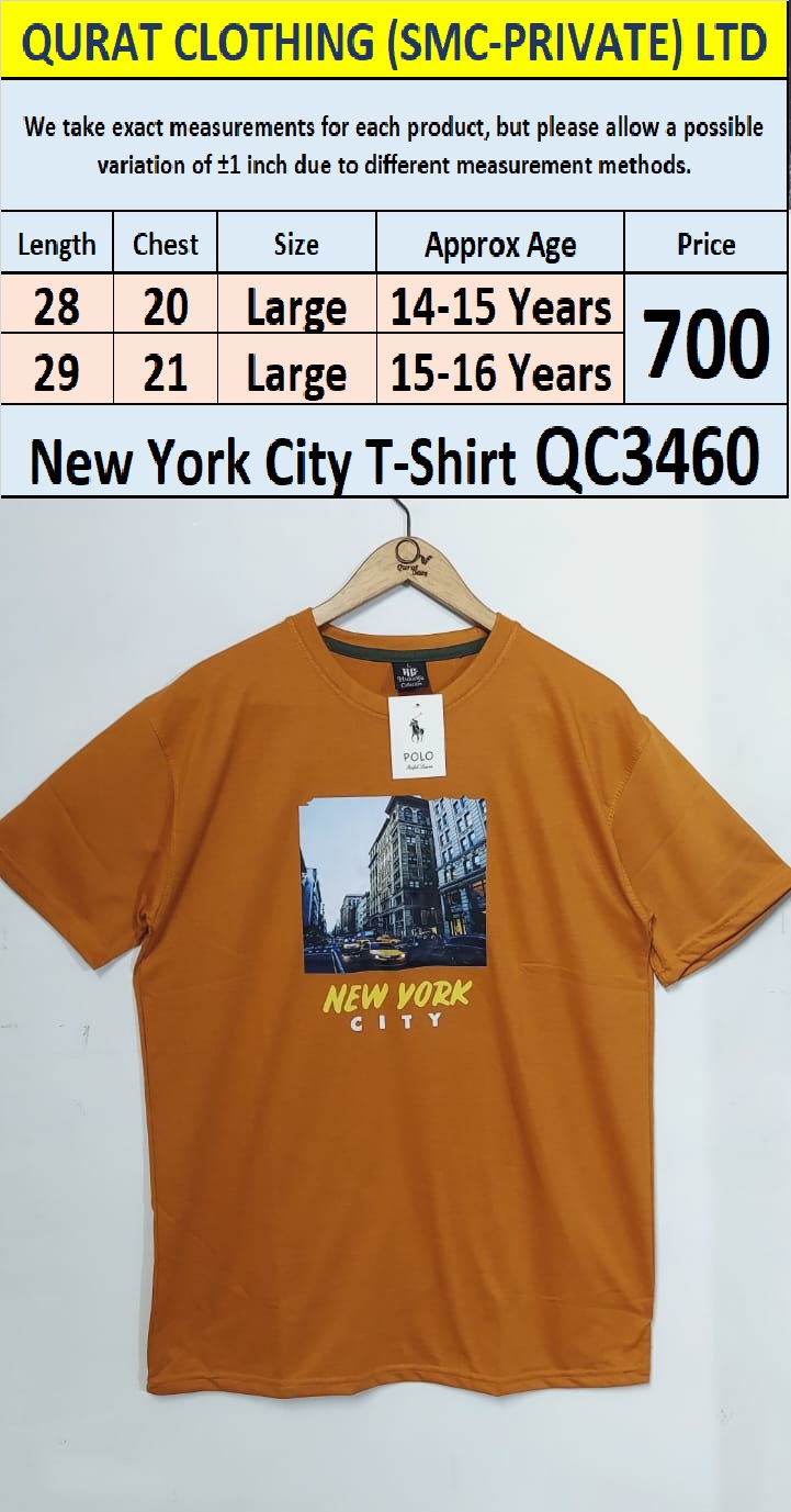 Soft Cotton Blended New York City T-Shirt QC3460