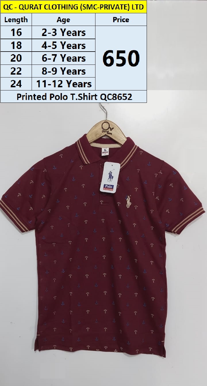 Printed Polo T.Shirt QC8652