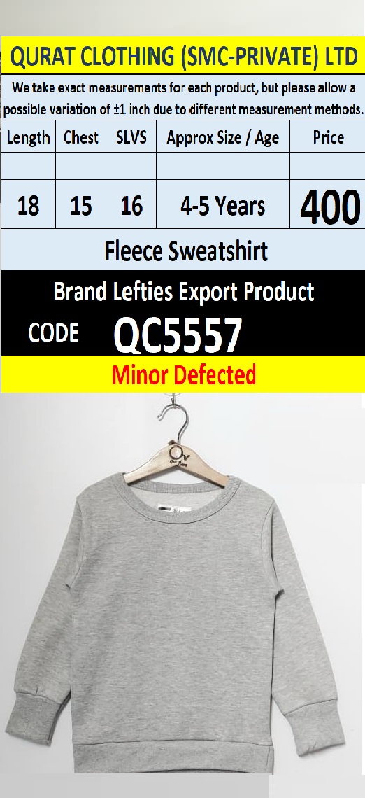 Brand Lefties Fleece Sweatshirt Export Europe or USA (Minor Defected Product) - QC5557