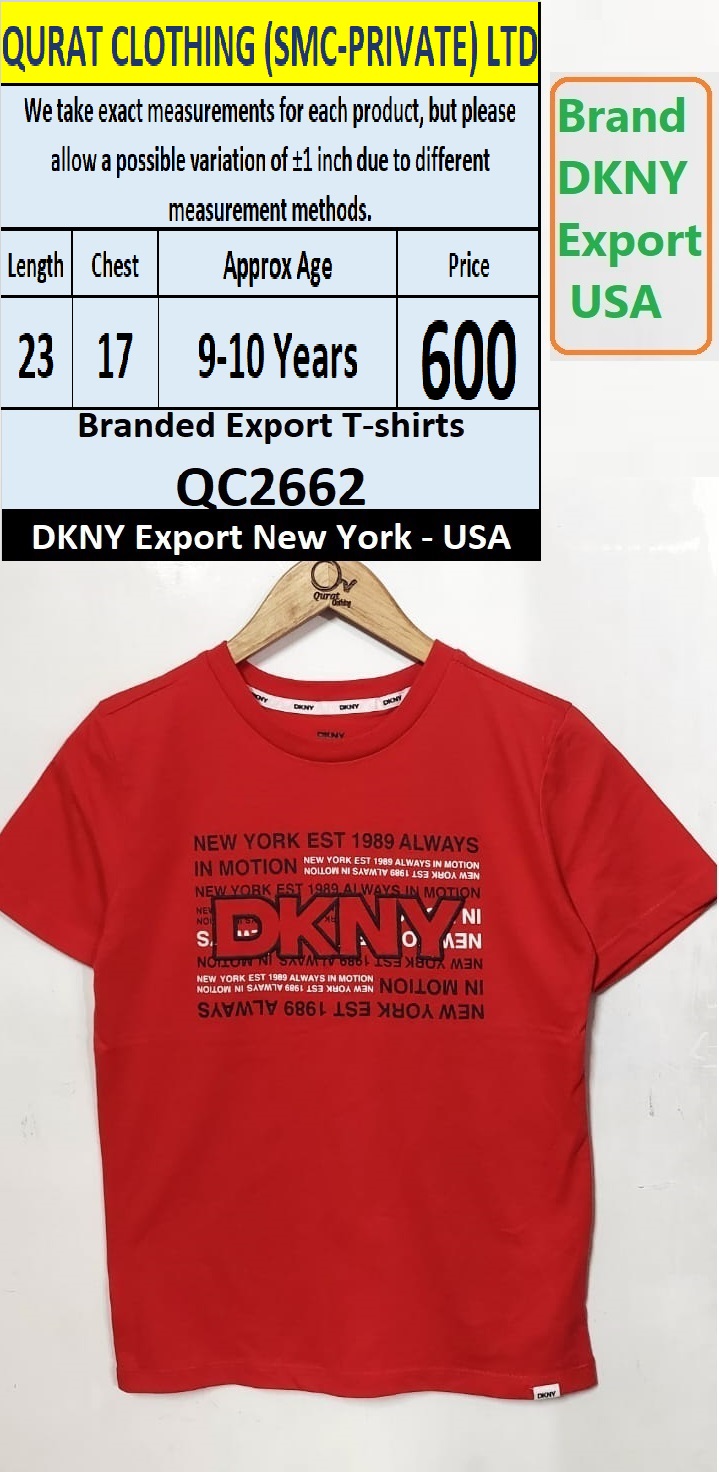 DKNY Brand Navy Blue T-shirt QC2662 Export New York - USA
