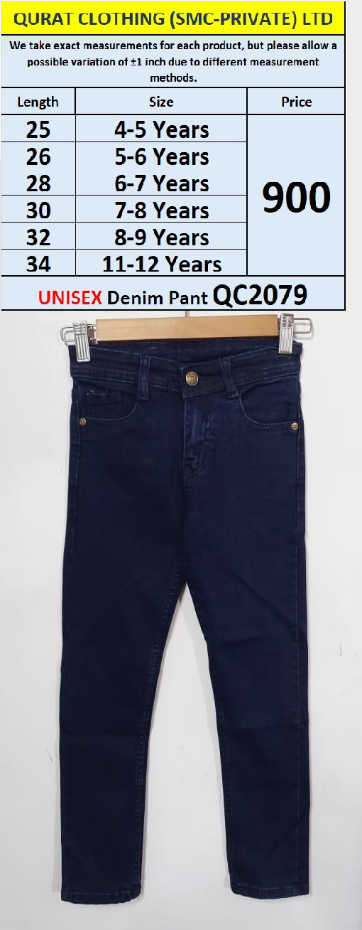 Unisex Blue Denim Pant QC2079