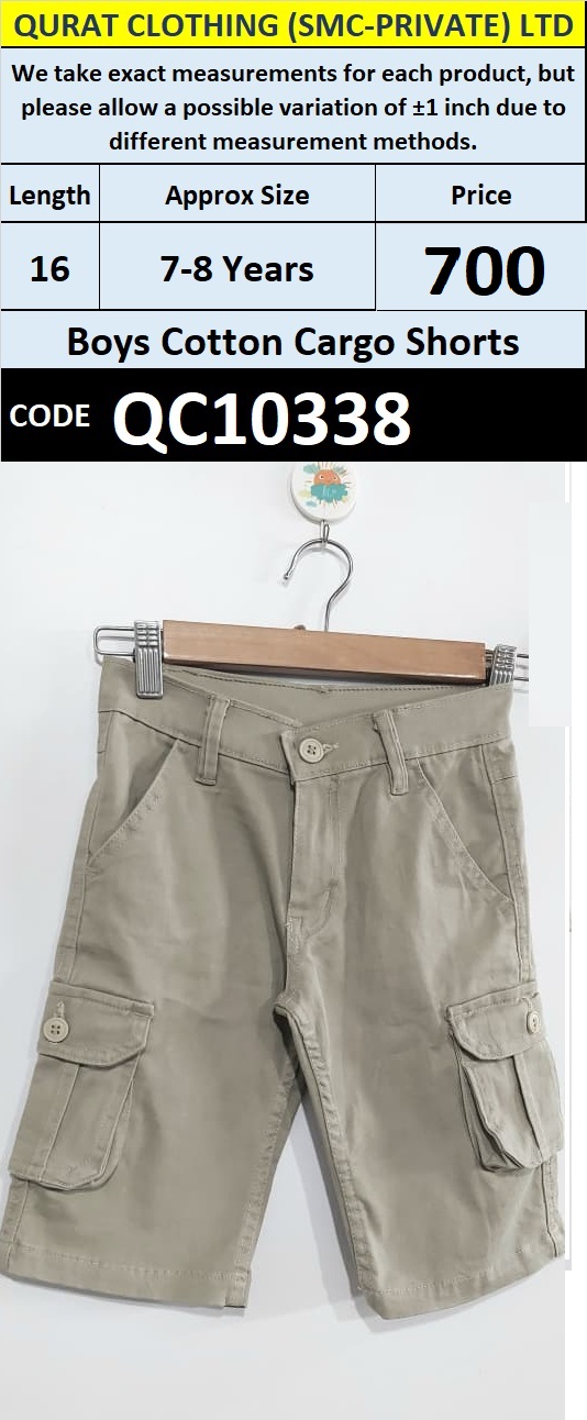 Cotton Cargo Shorts with Multi Pockets – Premium Export Quality - QC10338