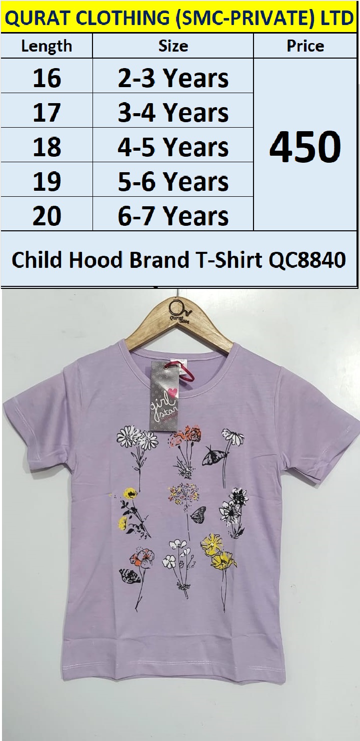 Child Hood Brand Girls T-Shirt QC8840