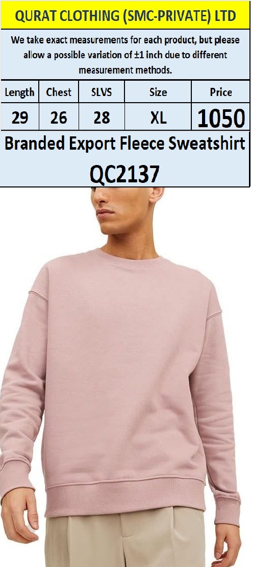 Branded Export Fleece Sweatshirt QC2137