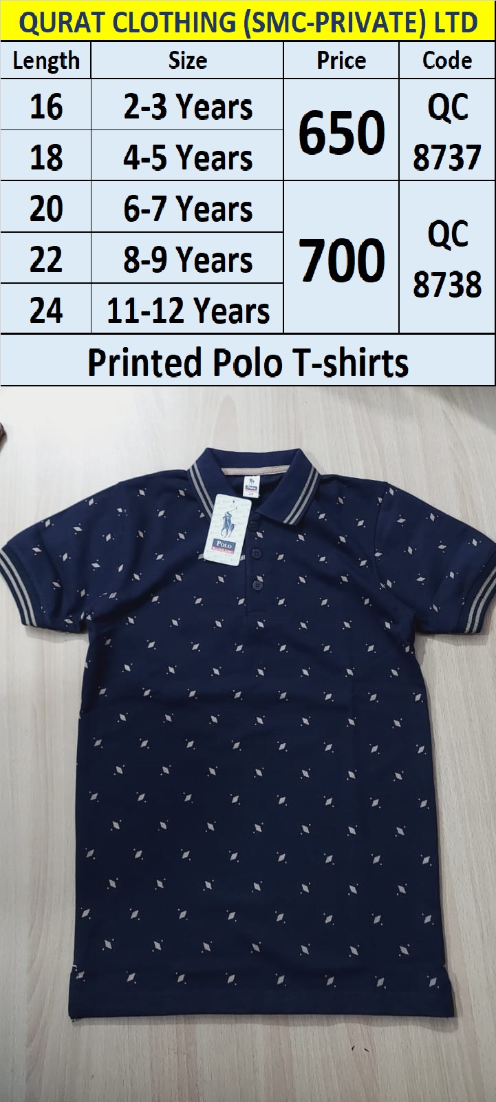 Printed Polo QC8738