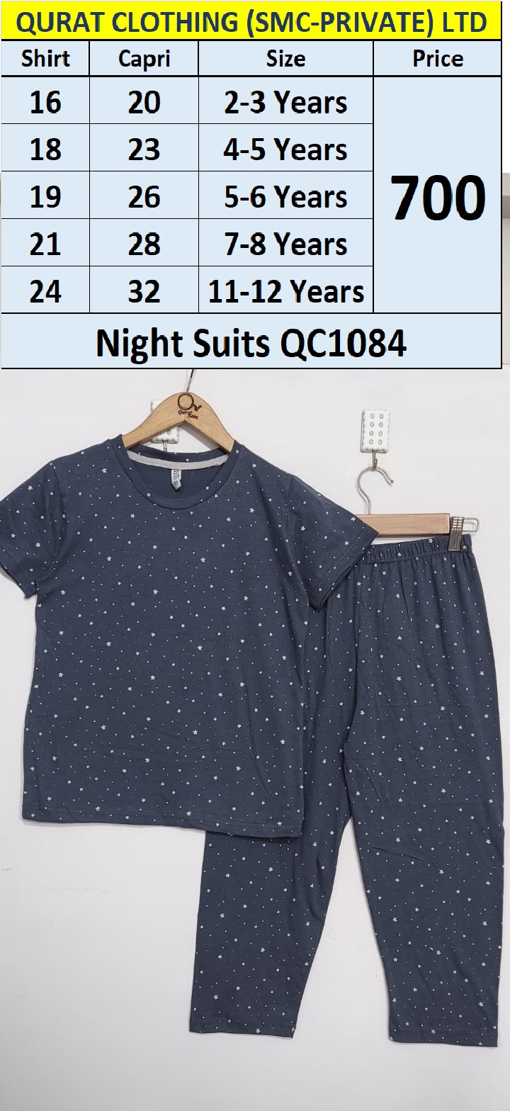 Tiny Stars Print Night Suit QC1084