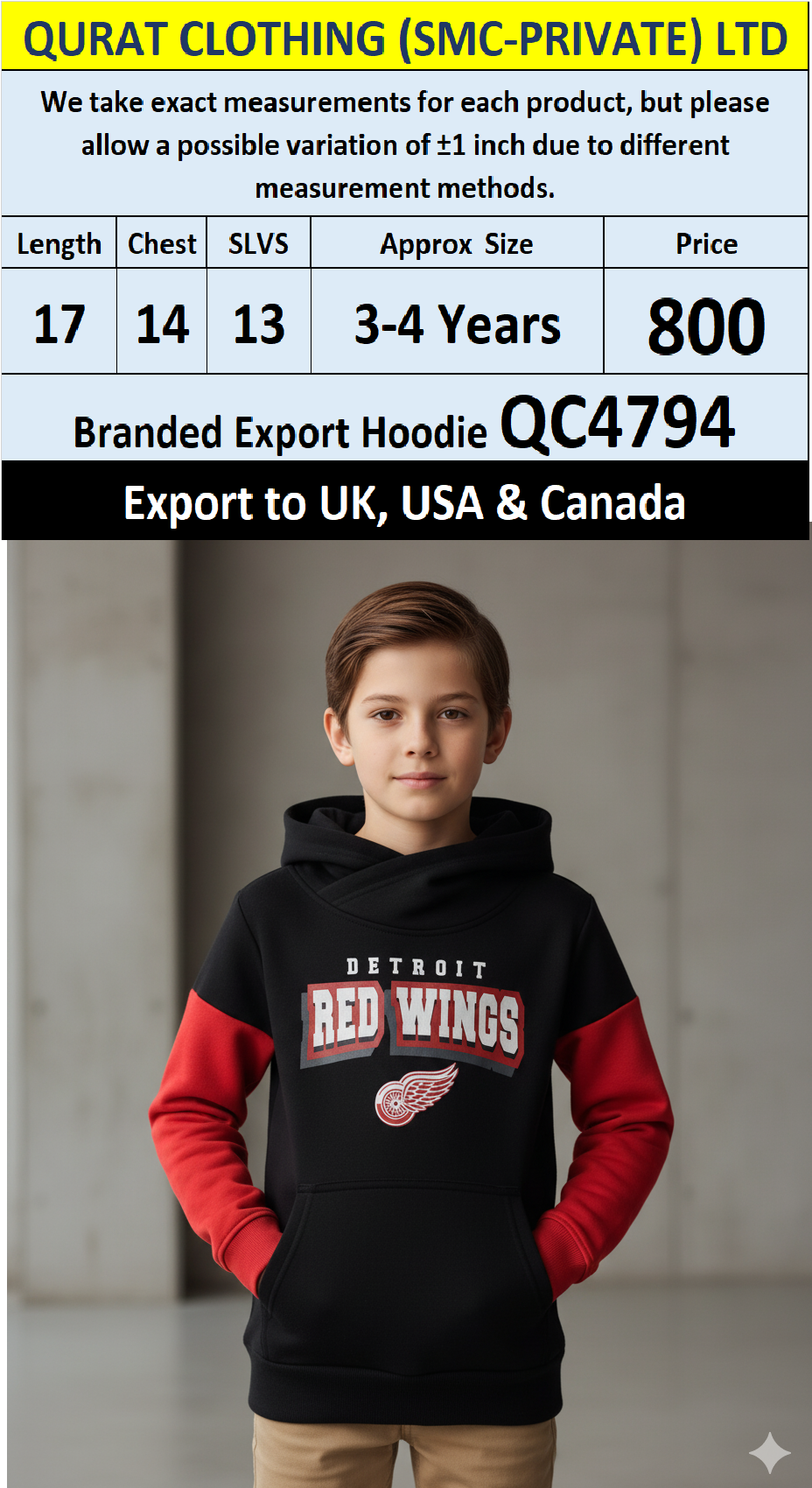 Branded Export UK, USA & Canada Top Brands Hoodie QC4794