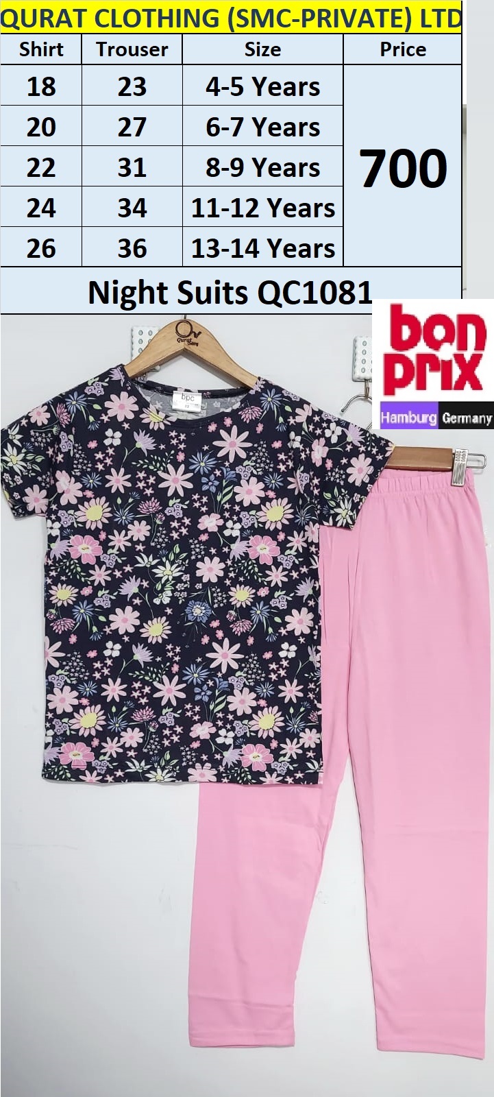BPC Brand Flower Print Night Suit QC1081