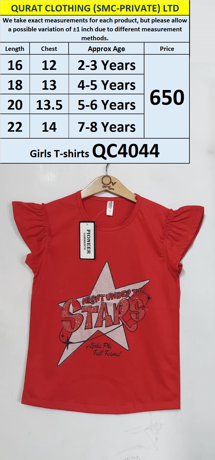 Girls T-shirts QC4044