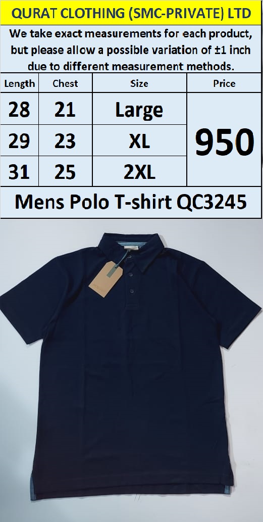  Branded Men's T-Shirt QC3245 - Export Product (Blue)