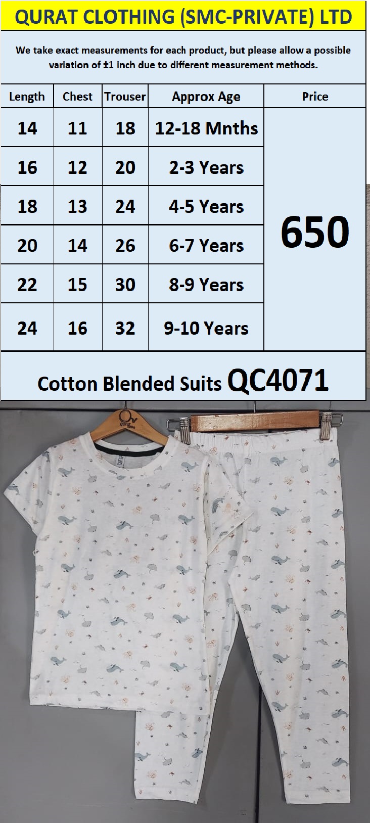 Cotton Blended Suits QC4071
