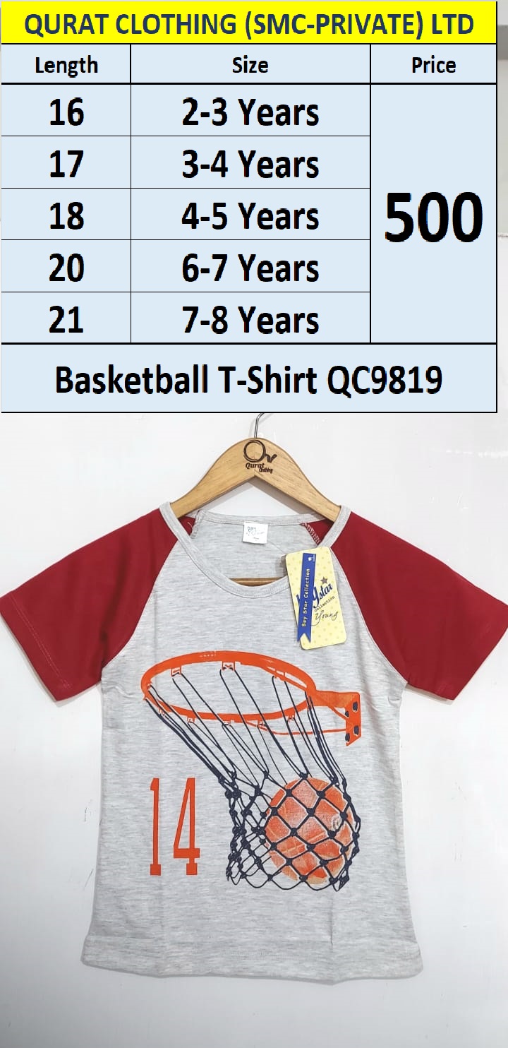 Basket Ball Print T-Shirt QC9819