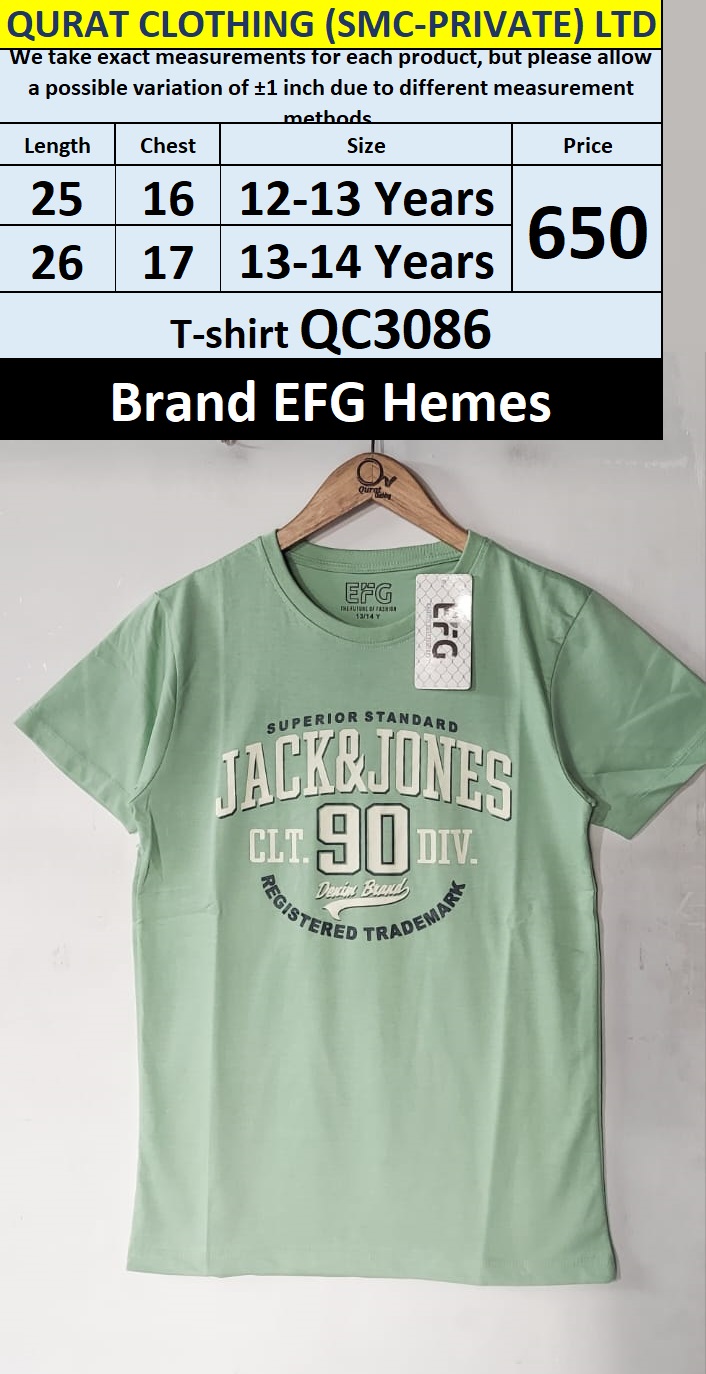 EFG Hemes Brand Cotton Blended T-shirt QC3086