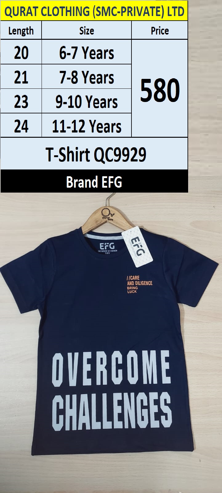 EFG Brand Overcome Challenges T-Shirt QC9929