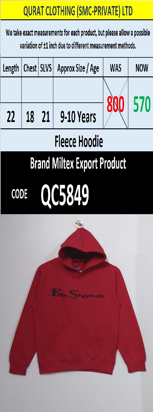 Top International Branded Export Hoodie / Sweatshirt Products - QC5849