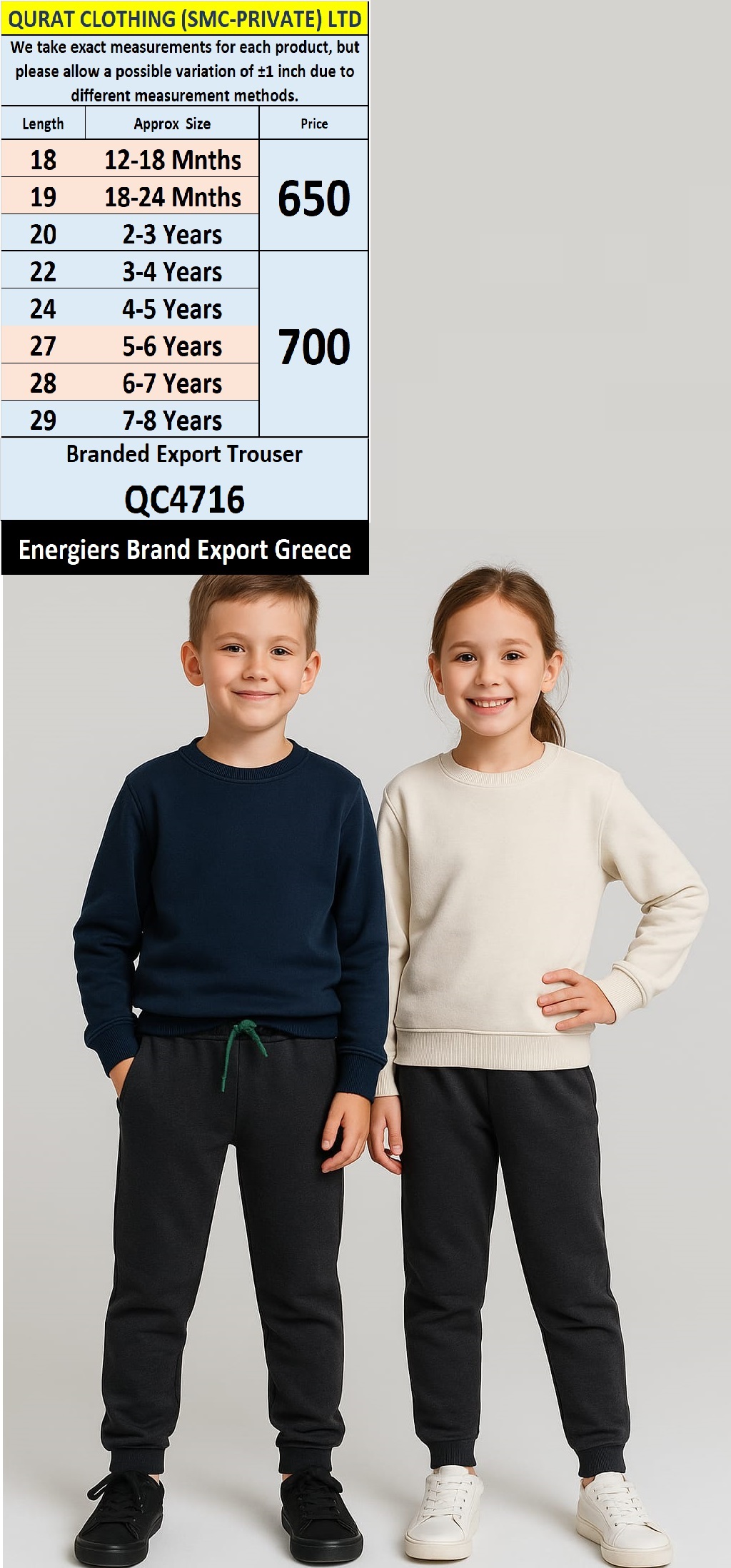 Energiers Brand Trouser QC4716 Export Greece 
