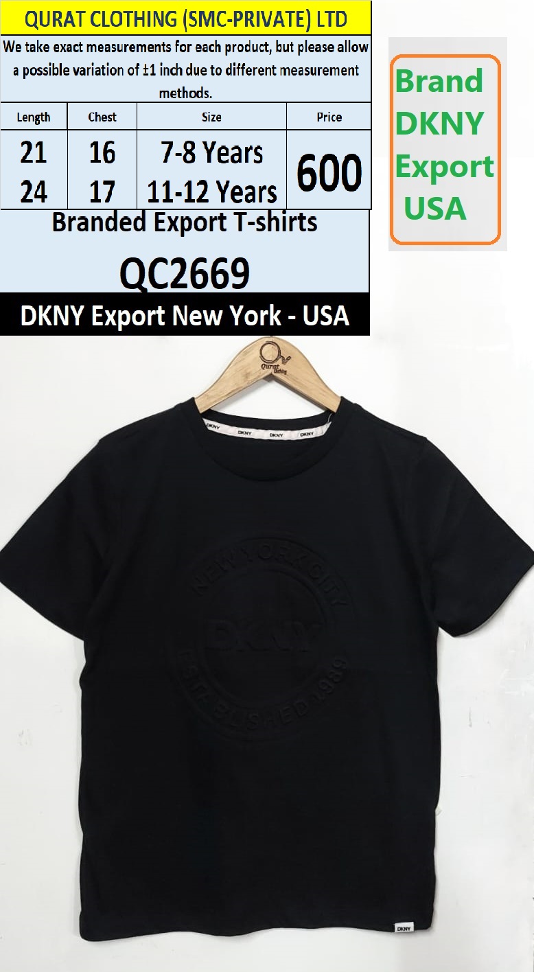 DKNY Brand T-shirt QC2669 Export New York - USA