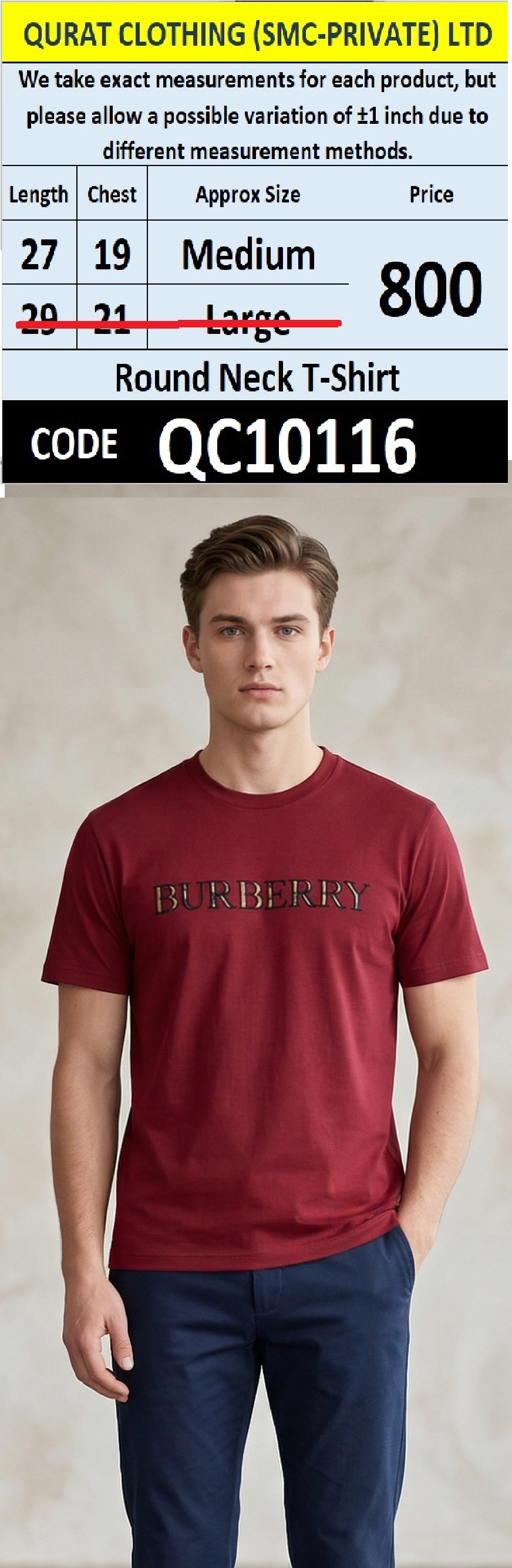 Round Neck Polo T-shirt - QC10116