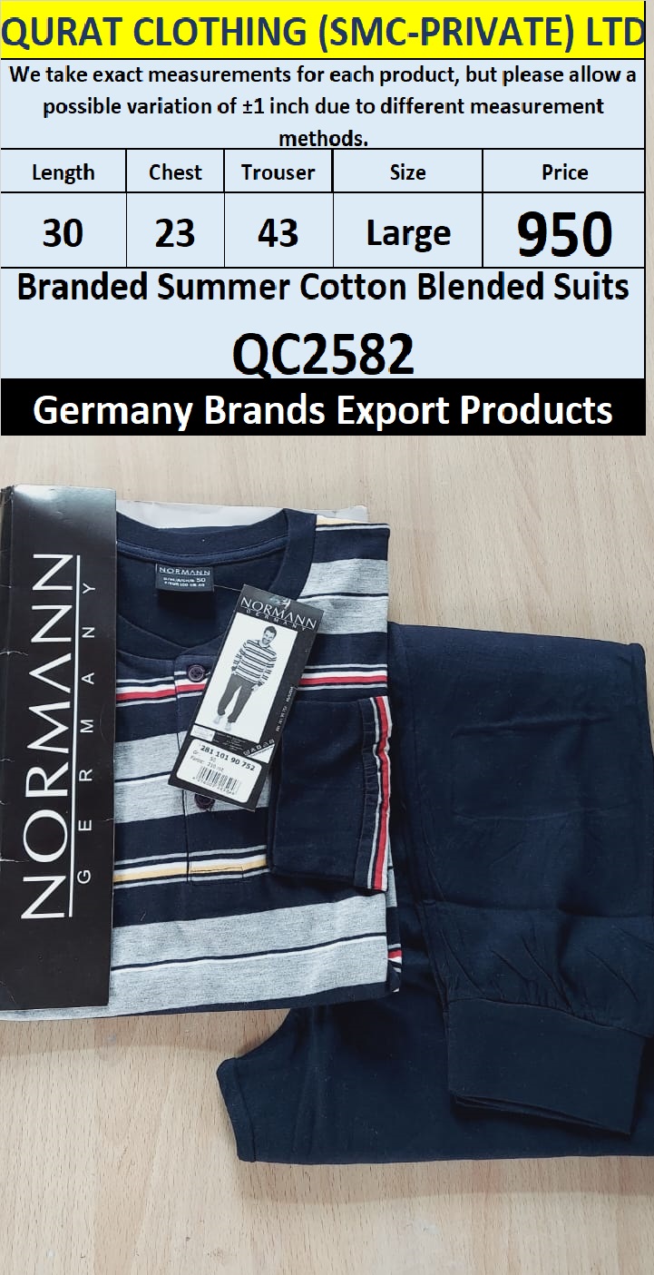 International Brands Summer Cotton Blended Suits Export Germany QC2582