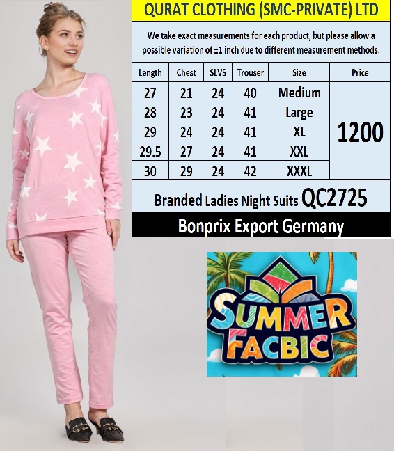 Bonprix BPC Brand Summer Ladies Night Suits QC2725 Export Germany