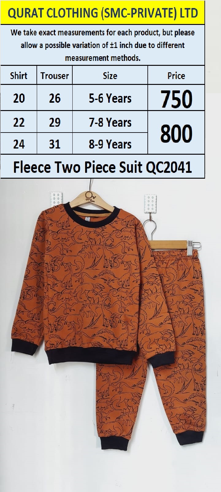Fleece Two Piece Suit QC2041