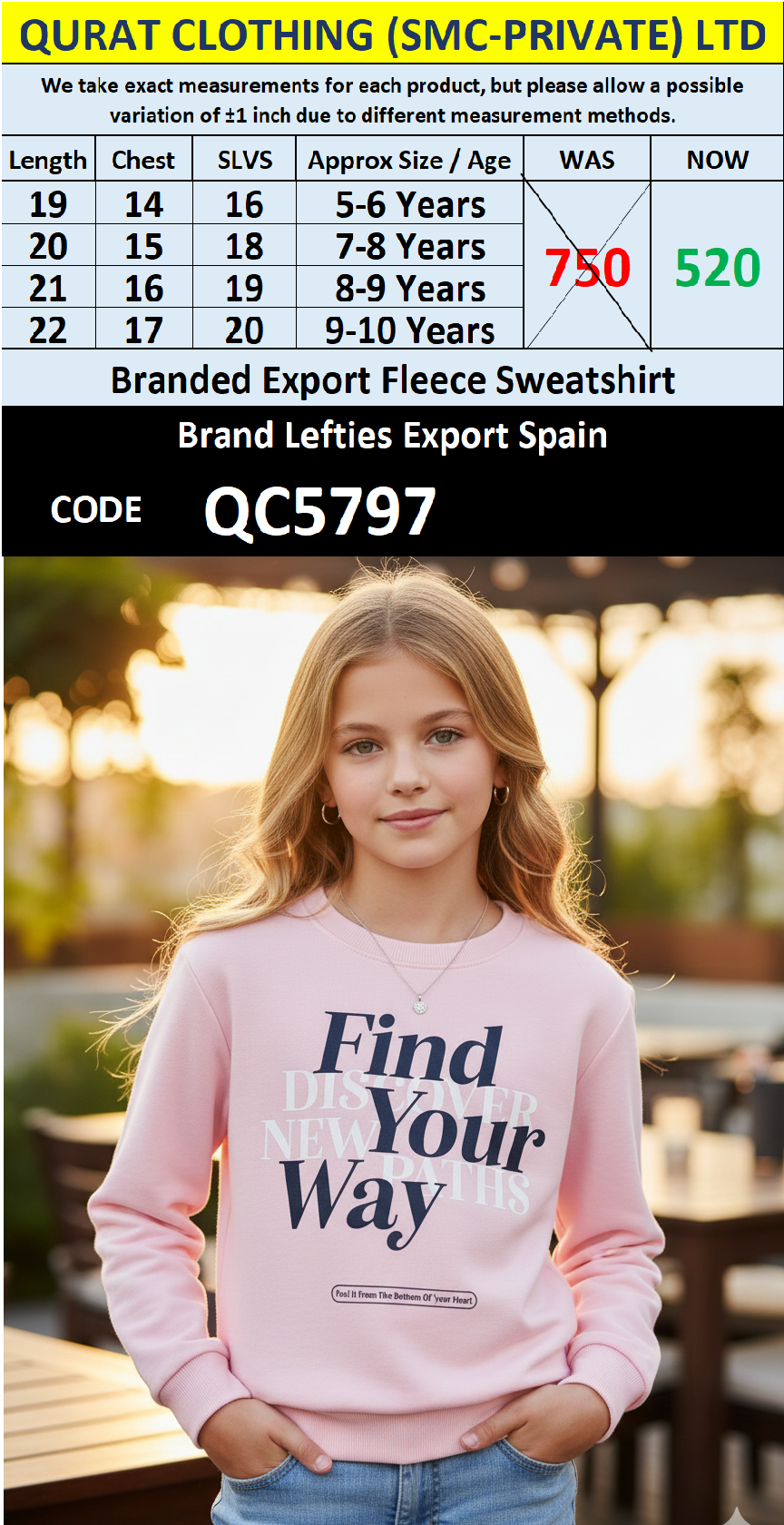 Lefties Brand Fleece Sweatshirt Export Europe - QC5797