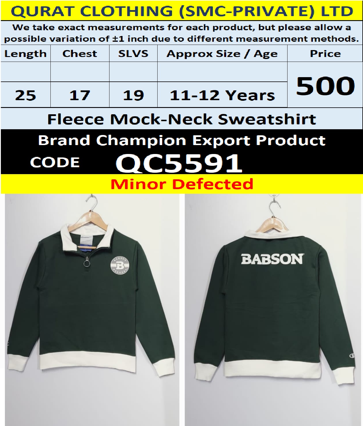 Branded Export Product (Minor Defected) - QC5591