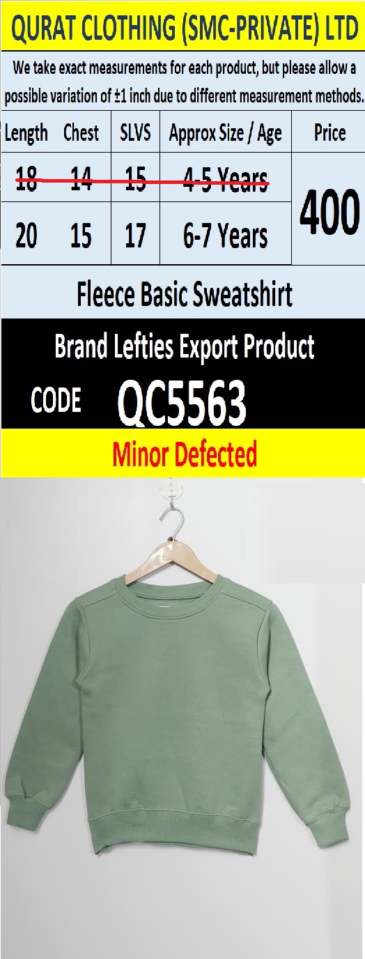 Brand Lefties Fleece Sweatshirt Export Europe or USA (Minor Defected Product) - QC5563