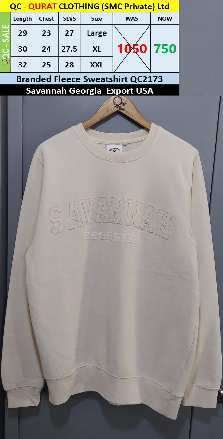 Savannah Georgia Brand Fleece Sweatshirt QC2173 Export USA