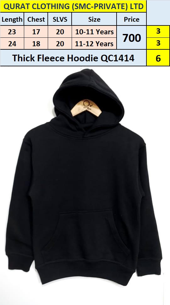 Branded Export Thick Fleece Hoodie QC1414