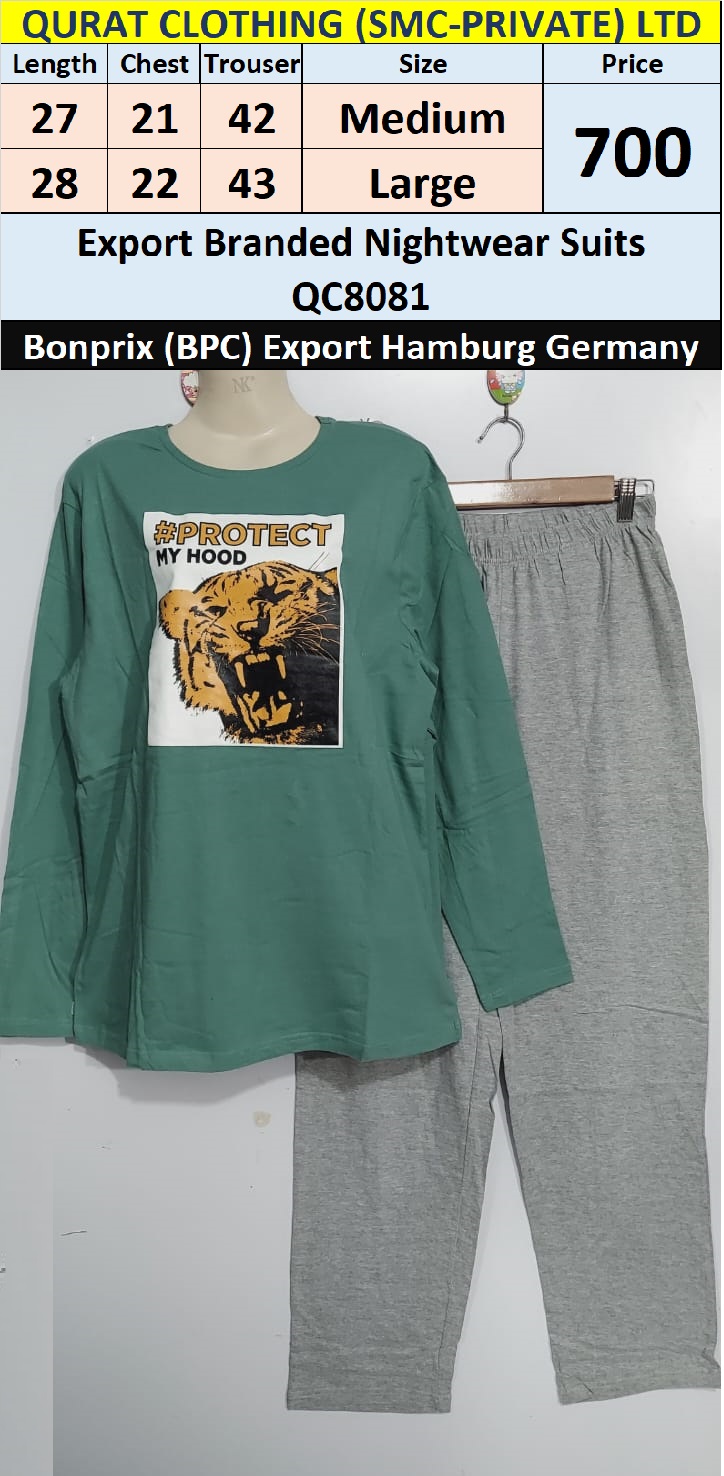 Branded BPC Nightwear Suits QC8081 Export Hamburg Germany
