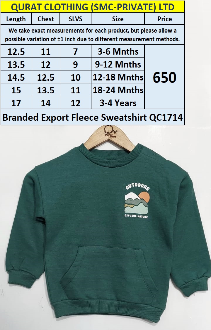 Branded Export Fleece Outdoors Explore Nature Sweatshirt QC1714 |Qurat Clothing