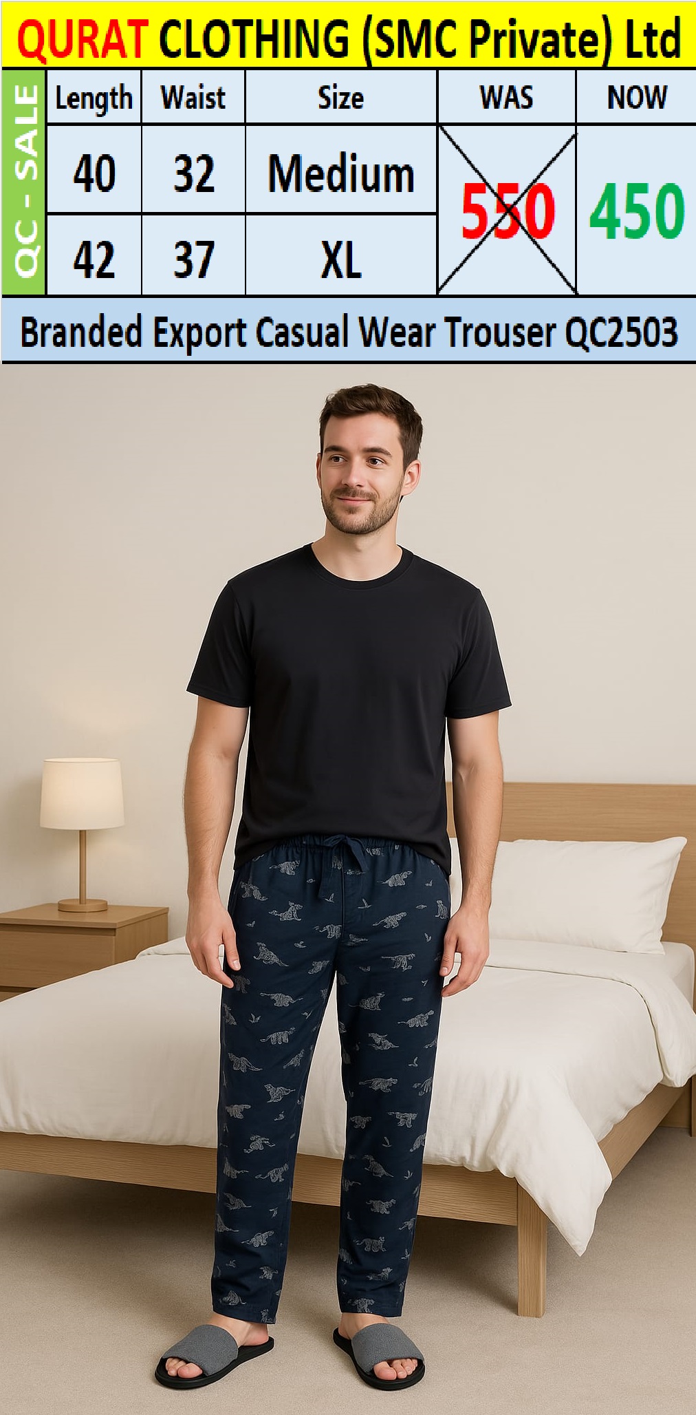 Branded Export Casual Wear Trouser QC2503