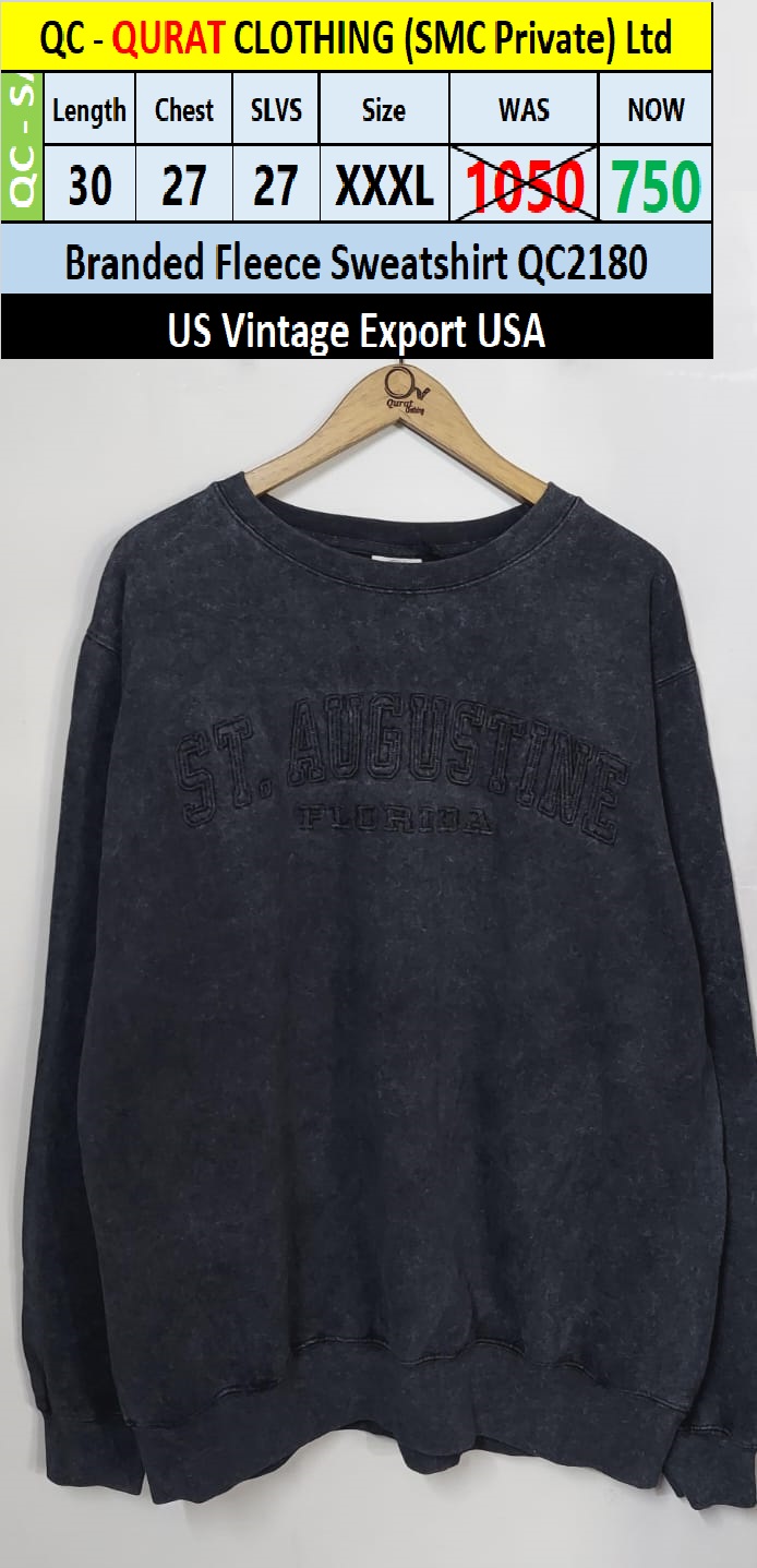 US Vintage Brand St. Augustine Fleece Sweatshirt QC2180 Export USA