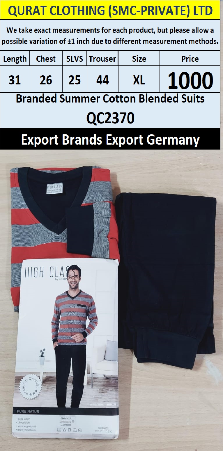 International Brands Summer Cotton Blended Suits Export Germany QC2370