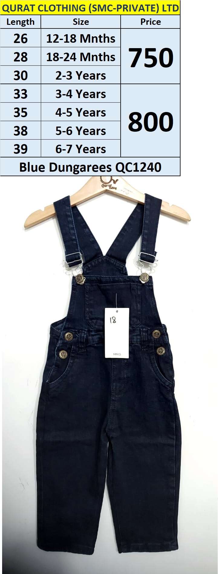 Blue Dungarees / Romper QC1240