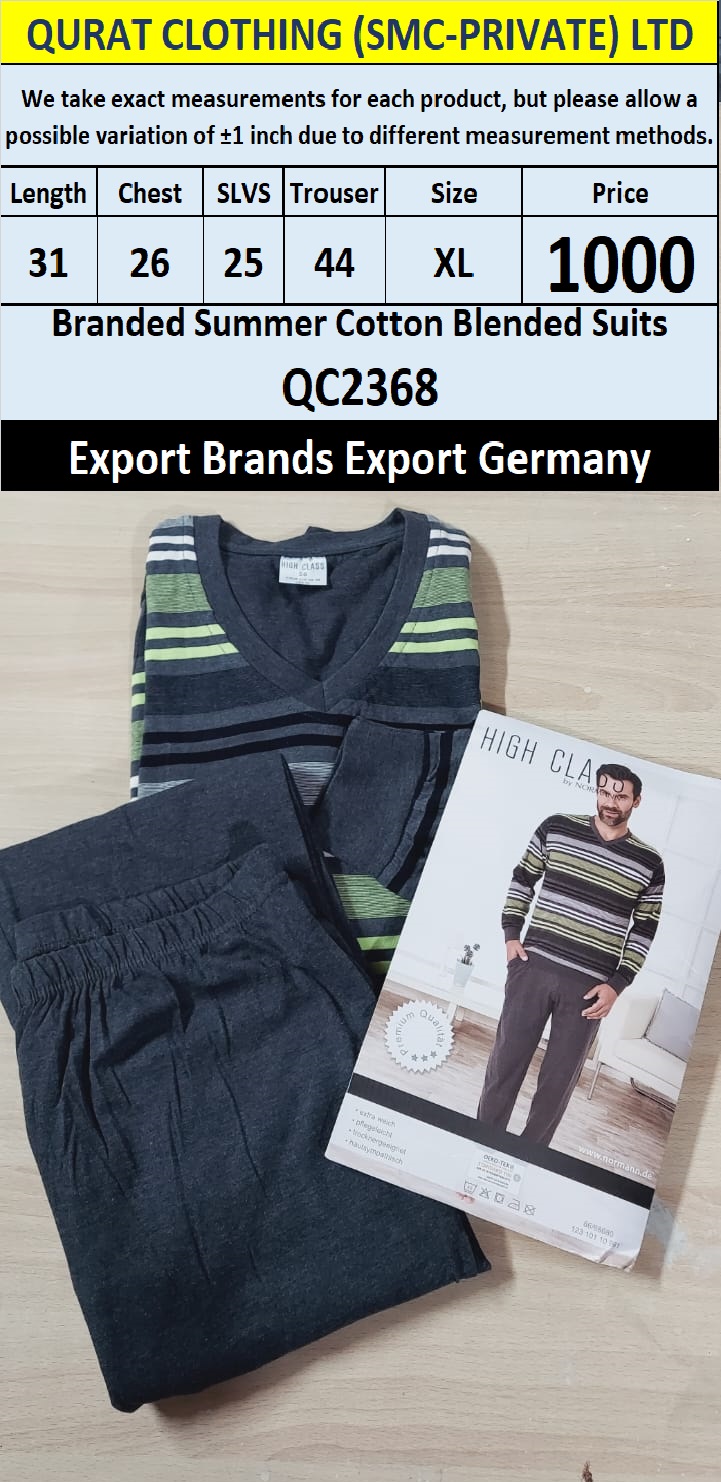 International Brands Summer Cotton Blended Suits Export Germany QC2368