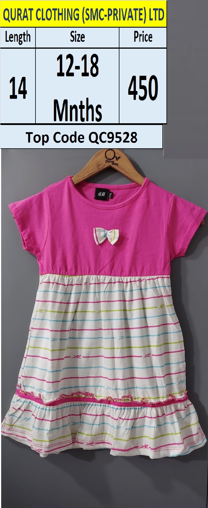 Beautiful Pink Girls Top QC9528