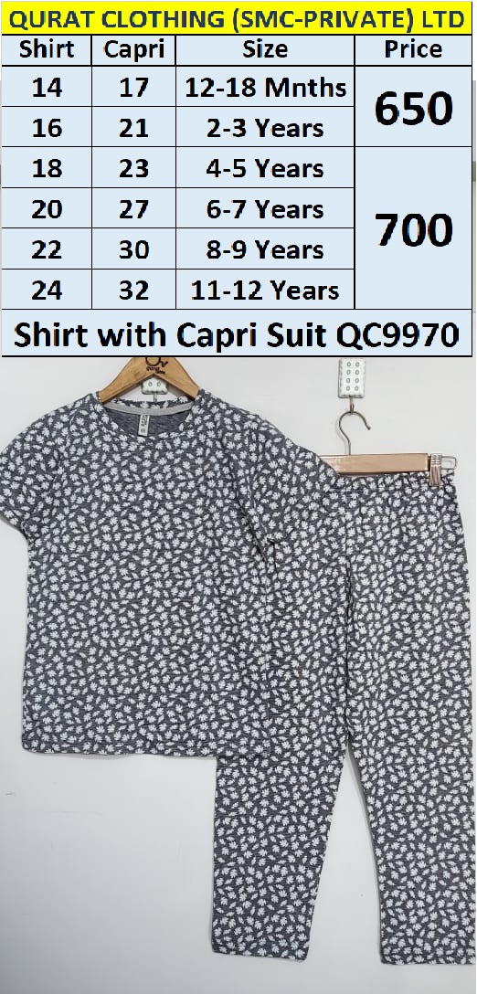Shirt with Capri Suit QC9970