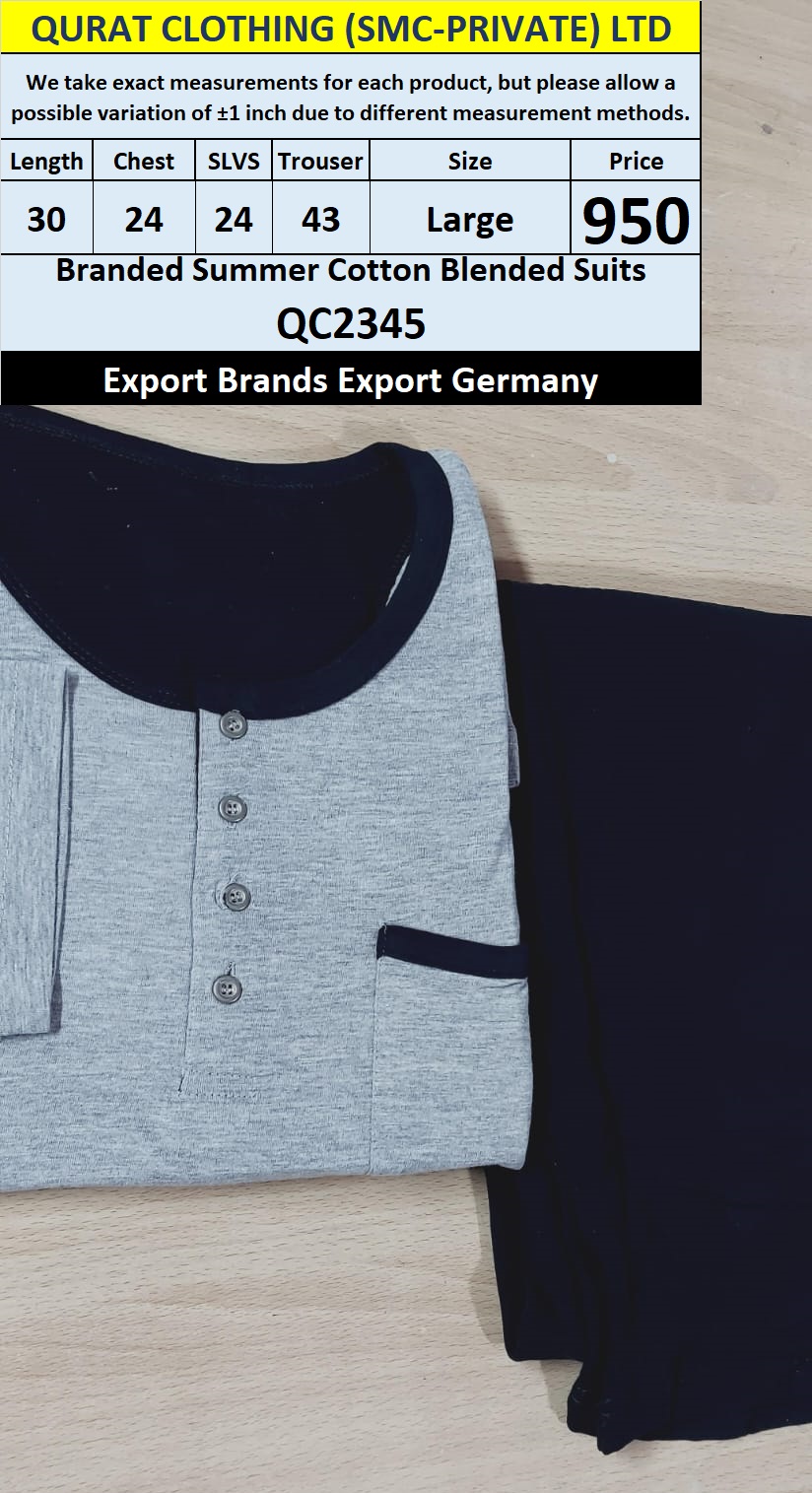 International Brands Summer Cotton Blended Suits Export Germany QC2345