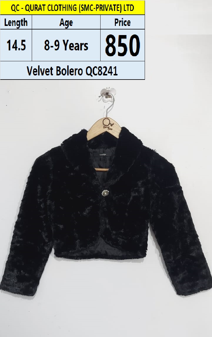 Branded Velvet Bolero QC8241